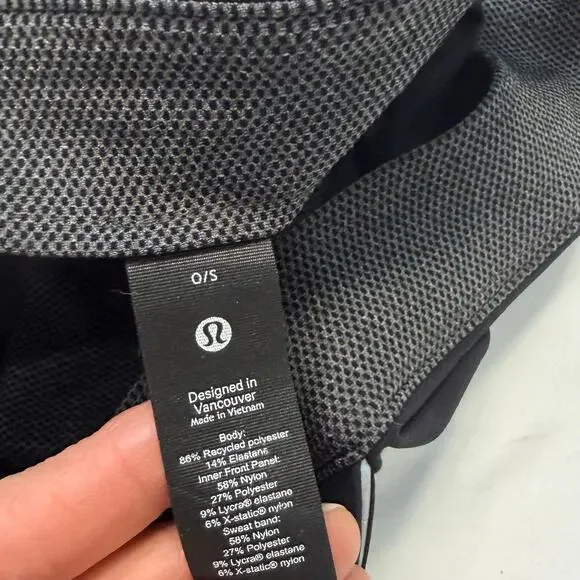 Lululemon Fast and Free Running Hat Black One Size Lightweight Lulu Cap - Picture 7 of 10